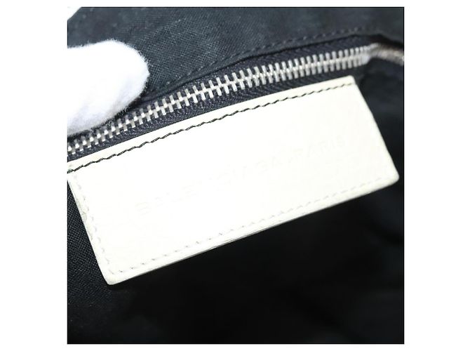 BALENCIAGA Borsa a Spalla The Day Canvas Beige Argento 141175 Auth bs26003 - vista 18