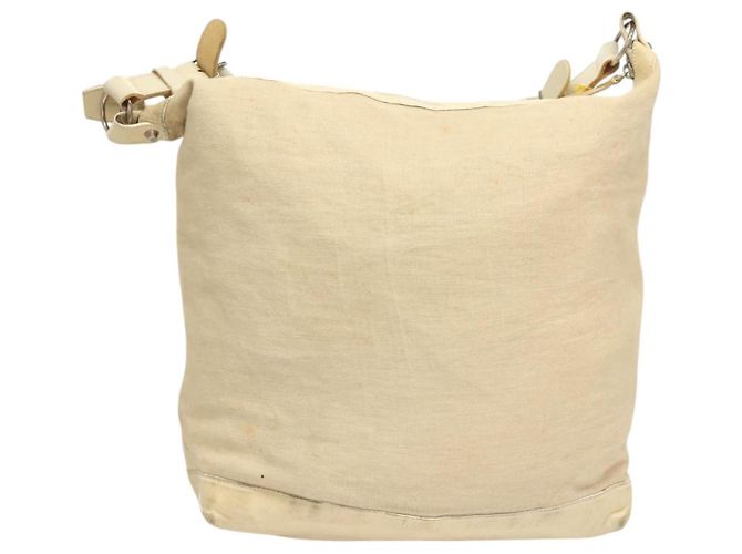 BALENCIAGA Borsa a Spalla The Day Canvas Beige Argento 141175 Auth bs26003 - vista 3