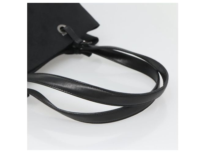 Borsa Tote Gancini in tela nera e argento di Salvatore Ferragamo Auth BA3107 Nero - vista 7