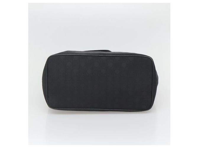Borsa Tote Gancini in tela nera e argento di Salvatore Ferragamo Auth BA3107 Nero - vista 9