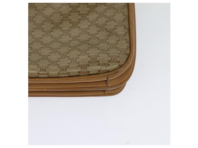 Céline Borsa a spalla in tela Macadam CELINE PVC beige oro Auth 126995 D'oro - vista 13