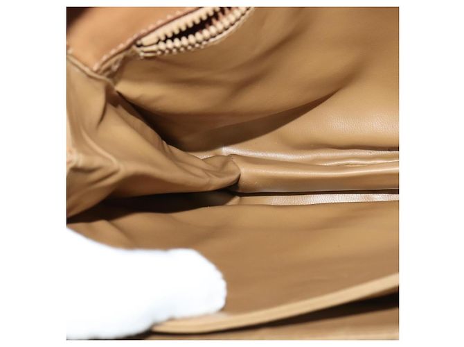 Céline Borsa a spalla in tela Macadam CELINE PVC beige oro Auth 126995 D'oro - vista 19