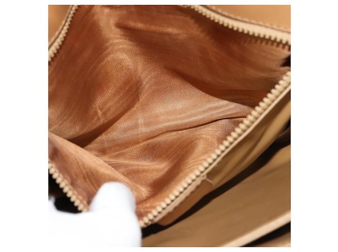 Céline Borsa a spalla in tela Macadam CELINE PVC beige oro Auth 126995 D'oro - vista 21