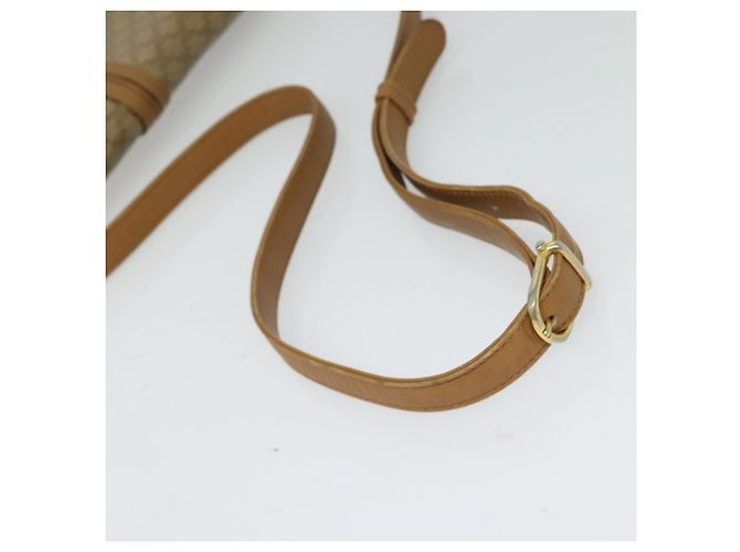 Céline Borsa a spalla in tela Macadam CELINE PVC beige oro Auth 126995 D'oro - vista 7