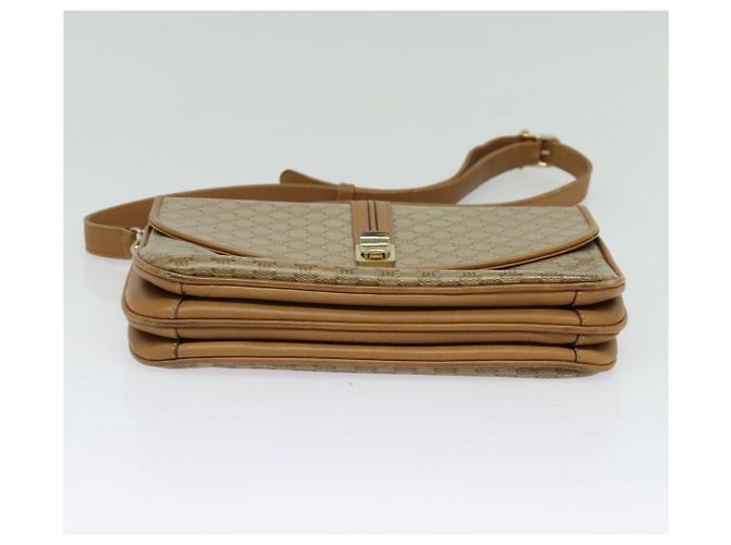 Céline Borsa a spalla in tela Macadam CELINE PVC beige oro Auth 126995 D'oro - vista 9