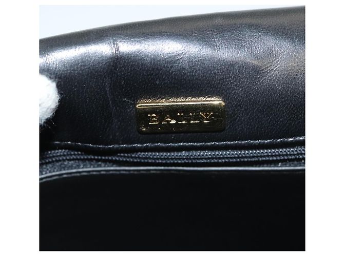 Borsa a spalla BALLY in pelle nera e oro Auth kk524 Nero D'oro - vista 16