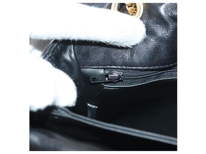 Borsa a spalla BALLY in pelle nera e oro Auth kk524 Nero D'oro - vista 21