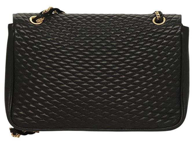 Borsa a spalla BALLY in pelle nera e oro Auth kk524 Nero D'oro - vista 3