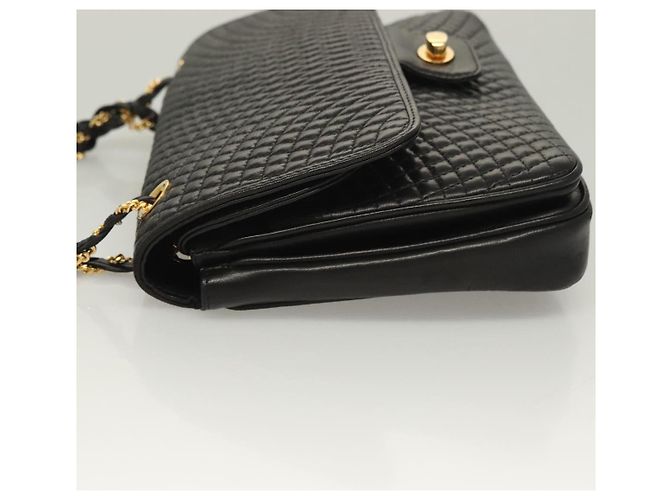 Borsa a spalla BALLY in pelle nera e oro Auth kk524 Nero D'oro - vista 5