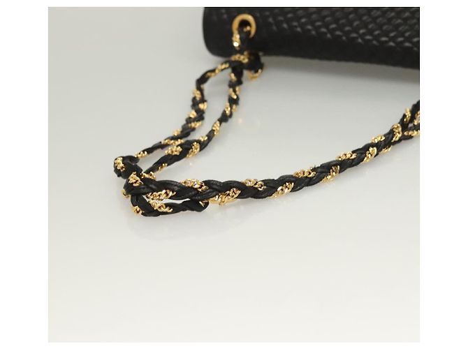 Borsa a spalla BALLY in pelle nera e oro Auth kk524 Nero D'oro - vista 7