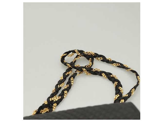 Borsa a spalla BALLY in pelle nera e oro Auth kk524 Nero D'oro - vista 8