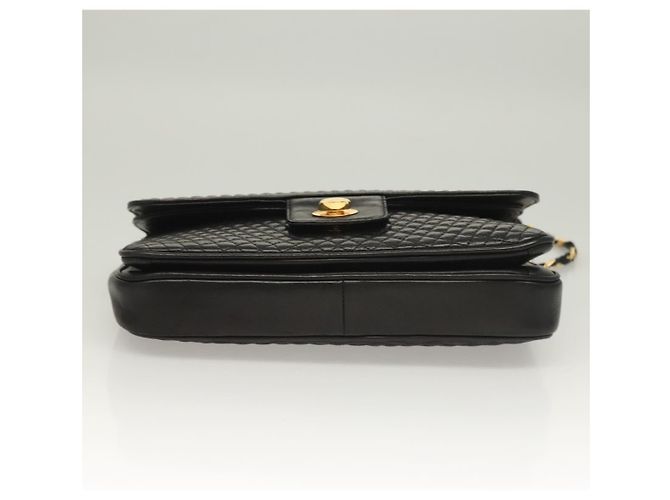 Borsa a spalla BALLY in pelle nera e oro Auth kk524 Nero D'oro - vista 9