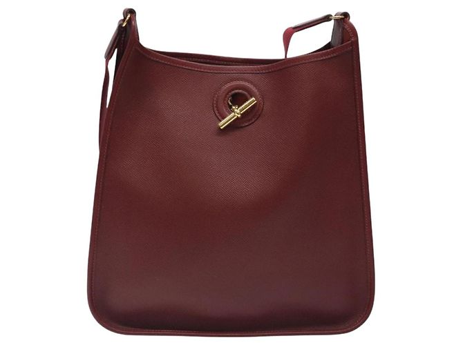 Hermès HERMES Vespa PM Borsa a Spalla in Pelle Rossa Oro Auth bs26279 Rosso D'oro - vista 2