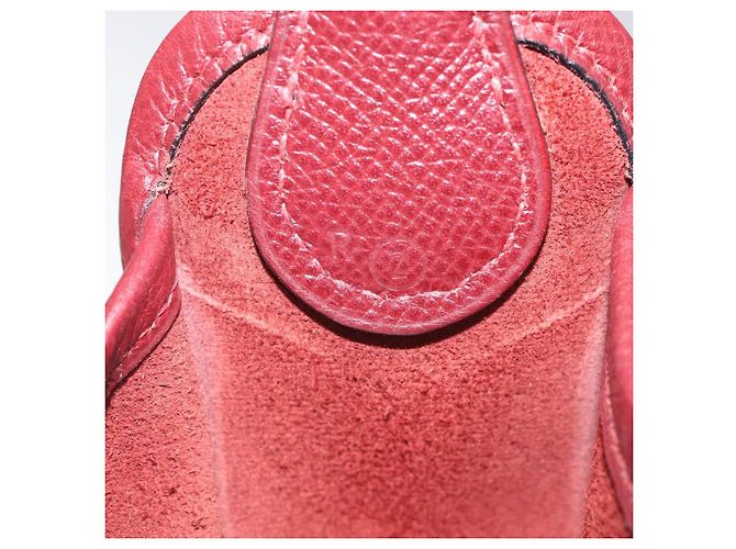 Hermès HERMES Vespa PM Borsa a Spalla in Pelle Rossa Oro Auth bs26279 Rosso D'oro - vista 20