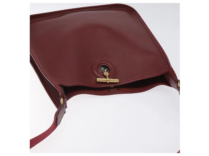 Hermès HERMES Vespa PM Borsa a Spalla in Pelle Rossa Oro Auth bs26279 Rosso D'oro - vista 6