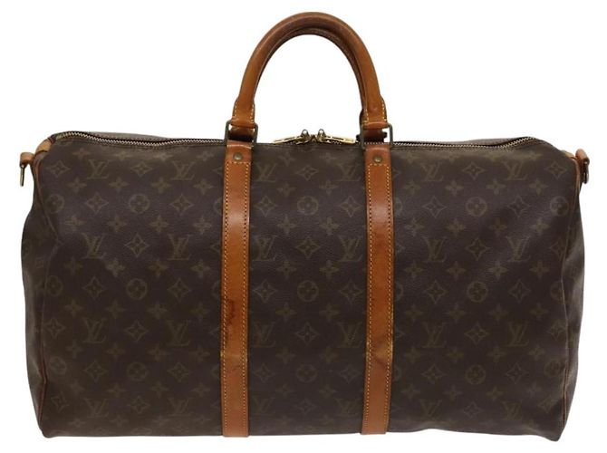 LOUIS VUITTON Monogram Keepall Bandouliere 50 Borsa Boston M41416 LV Auth bs26309 Monogramma - vista 13
