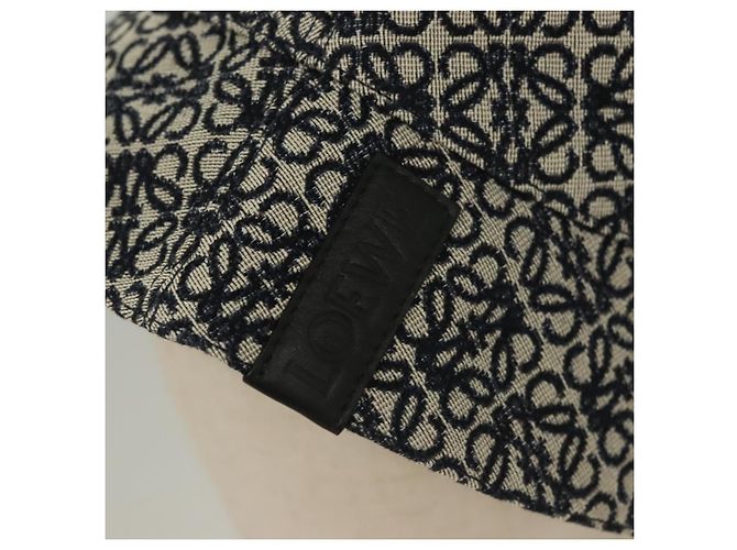LOEWE Anagram Reversible Bucket Hat Canvas Navy Auth hk2801 Navy blue - view 6