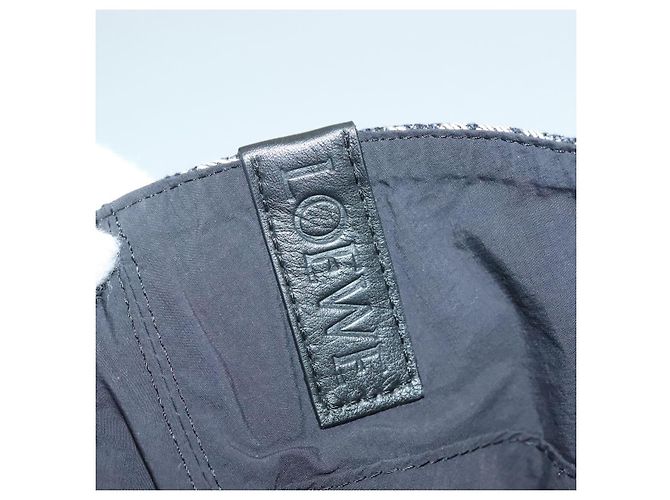 LOEWE Anagram Reversible Bucket Hat Canvas Navy Auth hk2801 Navy blue - view 9