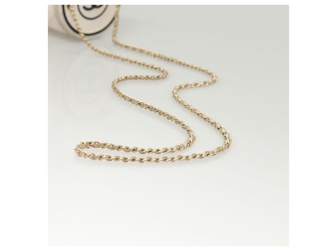 CHANEL Borsa a Spalla Matelassé in Pelle Bianca Oro CC Auth 126060 Bianco D'oro - vista 7