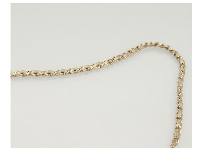 CHANEL Borsa a Spalla Matelassé in Pelle Bianca Oro CC Auth 126060 Bianco D'oro - vista 8
