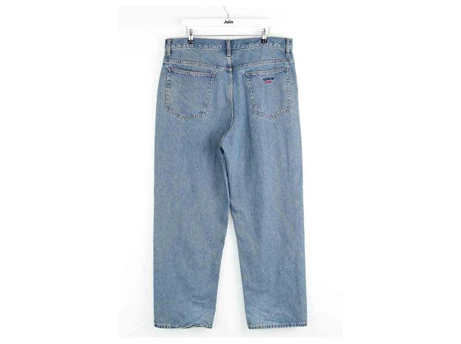 Supreme Jeans dritti in cotone blu - vista 3