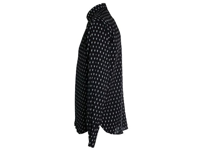 Camicia a pois V stampata di Saint Laurent in nero 2017 - vista 4
