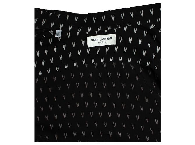 Camicia a pois V stampata di Saint Laurent in nero 2017 - vista 5