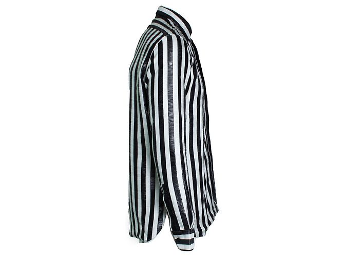 Saint Laurent, camicia a righe bianche e nere 2019 Nero Bianco - vista 2