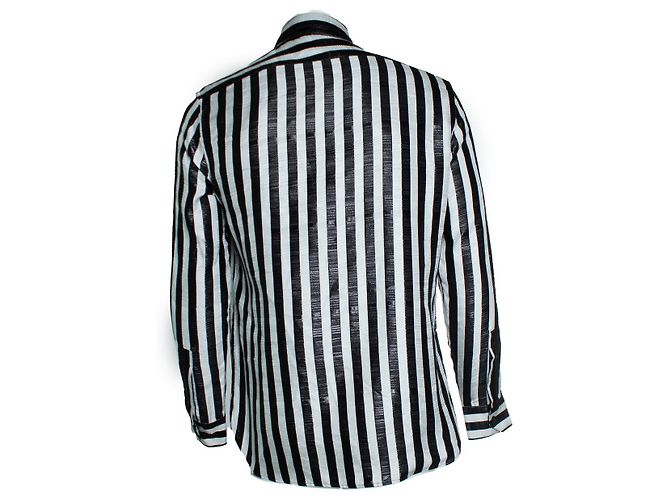 Saint Laurent, camicia a righe bianche e nere 2019 Nero Bianco - vista 4