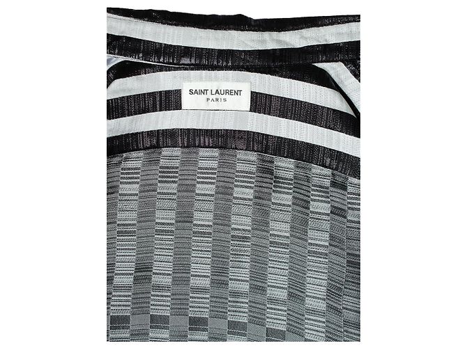 Saint Laurent, camicia a righe bianche e nere 2019 Nero Bianco - vista 6