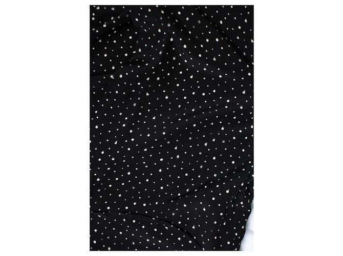 Saint Laurent, camicia con schizzi di vernice nera e bianca 2019 Nero - vista 5