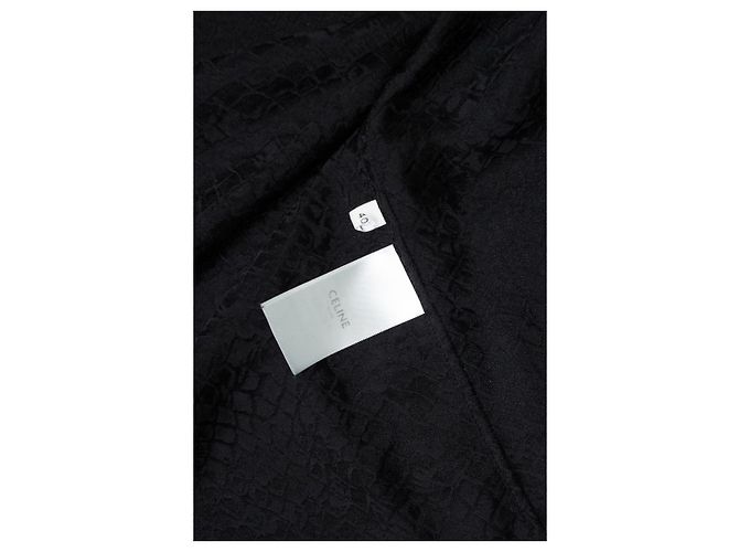 Céline Camicia stampata a lucertola nera di Celine Nero - vista 6