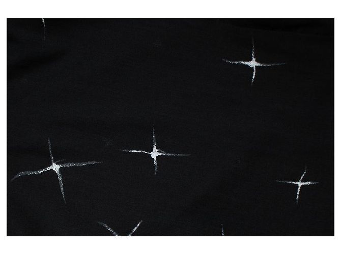 Saint Laurent, camisa transparente con estampado de estrella negra 2018 Negro - vista 5