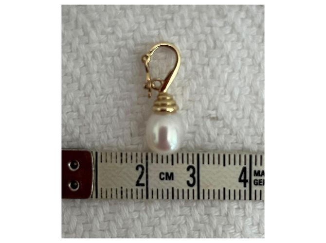 Autre Marque Perlenanhänger Tropfenform aus 14 kt Gelbgold - Ansicht 3