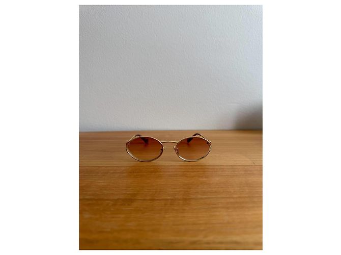 Gafas de sol Miu Miu OMU de metal dorado - vista 4