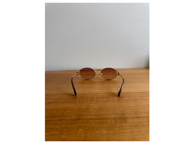 Gafas de sol Miu Miu OMU de metal dorado - vista 7