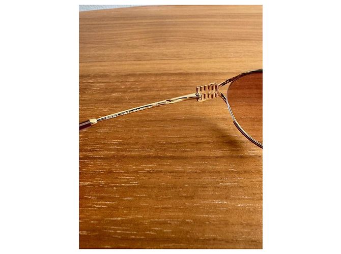 Gafas de sol Miu Miu OMU de metal dorado - vista 9