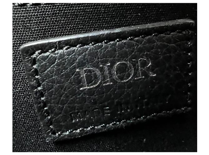 Borsa a tracolla Dior Gallop grande modello blu navy tela - vista 12