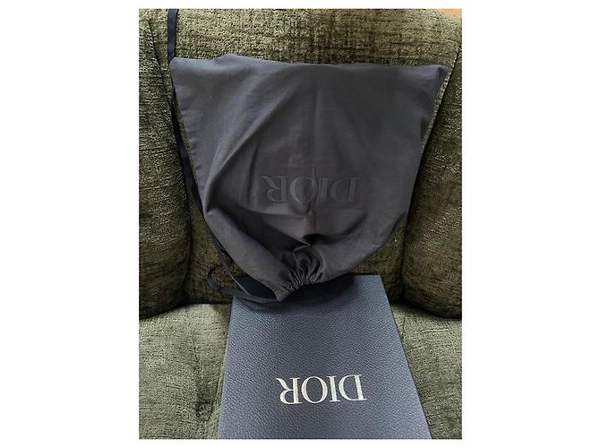 Borsa a tracolla Dior Gallop grande modello blu navy tela - vista 21