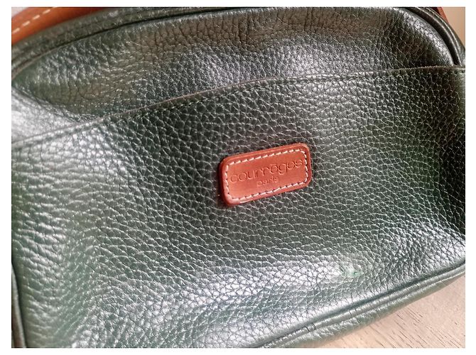 Courreges Ledertasche Grün Camel Kamel - Ansicht 4