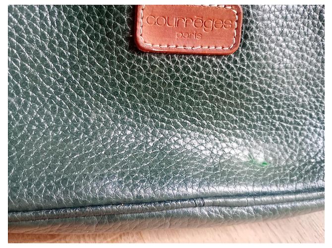 Courreges Ledertasche Grün Camel Kamel - Ansicht 6