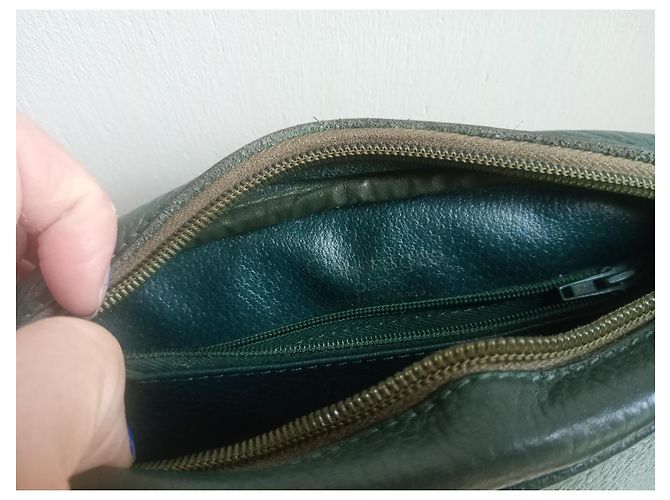 Courreges Ledertasche Grün Camel Kamel - Ansicht 7
