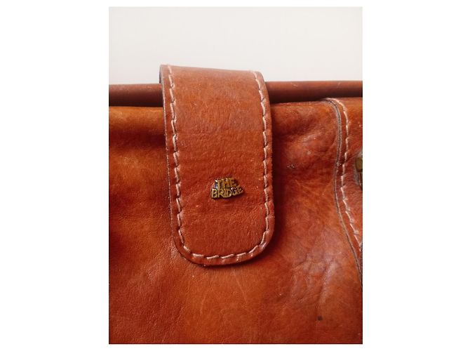 Autre Marque The Bridge Ledertasche im Arztkoffer Stil Camel Kamel - Ansicht 3