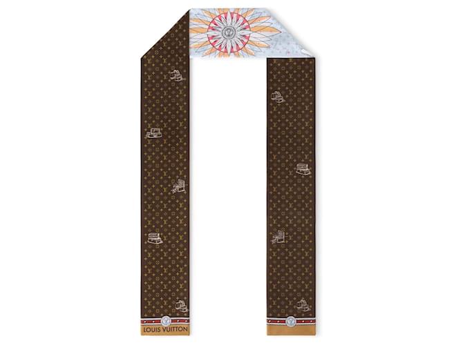 Louis Vuitton Map Bandeau Sciarpa in Seta Multicolore - vista 2