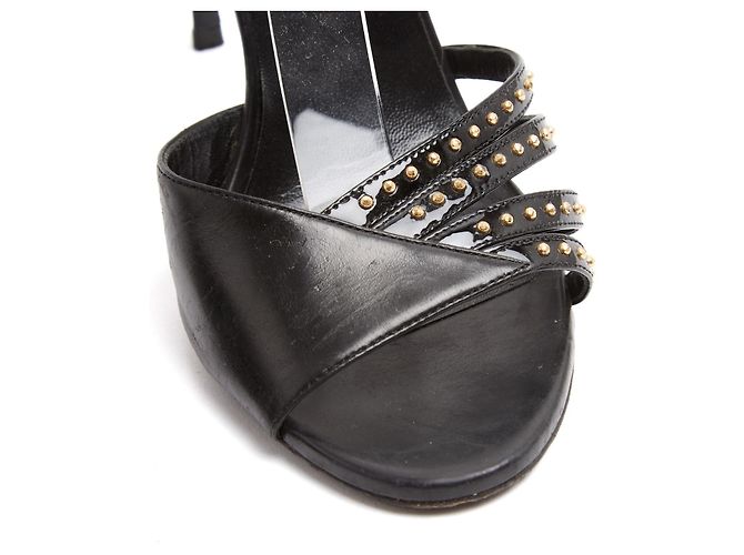 Celine Sandali Tacchi EU40 Tacchi in Pelle Nera Studded UK6.5 US9 Céline Nero - vista 3
