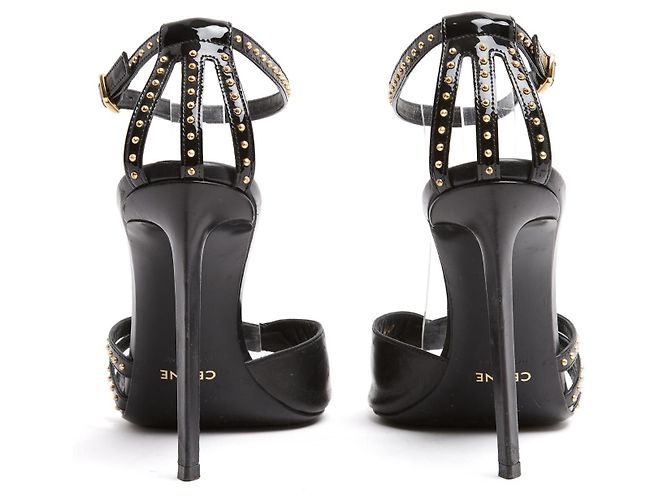 Celine Sandali Tacchi EU40 Tacchi in Pelle Nera Studded UK6.5 US9 Céline Nero - vista 5