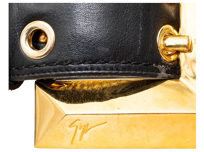 Leder Gürtel Giuseppe Zanotti Schwarz - Ansicht 12