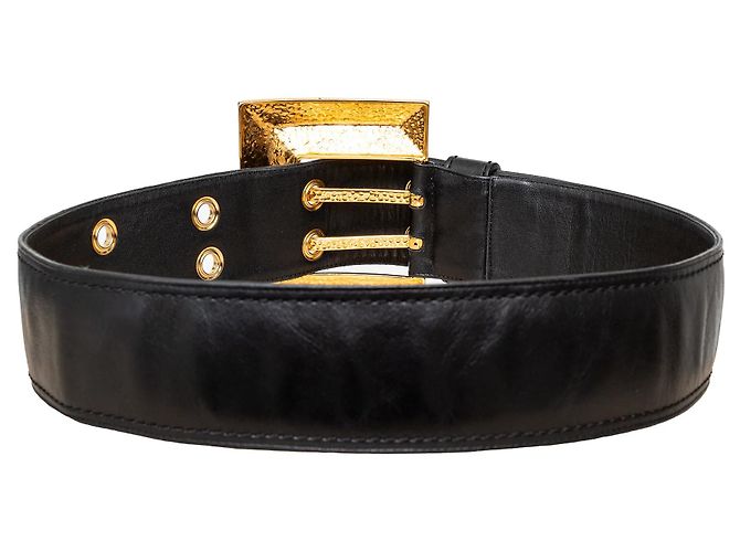 Leder Gürtel Giuseppe Zanotti Schwarz - Ansicht 3