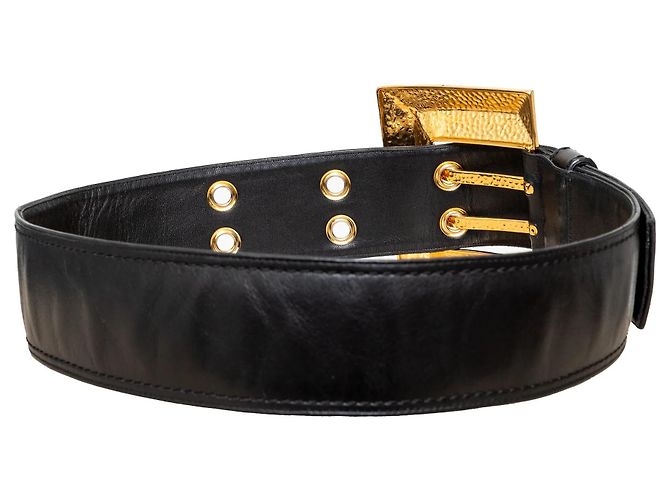 Leder Gürtel Giuseppe Zanotti Schwarz - Ansicht 6