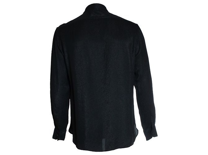 Camicia nera glitter Saint Laurent Nero - vista 3